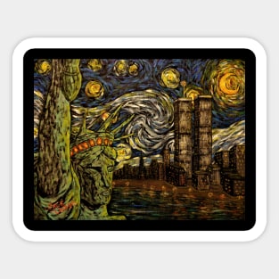 Dedication to Van Gogh NYC Starry Night Sticker